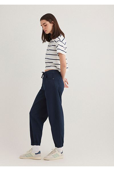 Mavi Marineblaue Hose mit elastischen Beinen 1010940 -70487