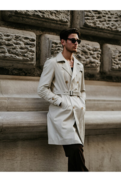 CE-YIL DERİ ÜRÜNLERİ ERKEK HAKİKİ DERİ TRENÇKOT