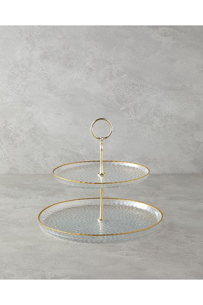 English Home Golden Glow Layered Service 21+28 cm Transparent (08.04.2025)