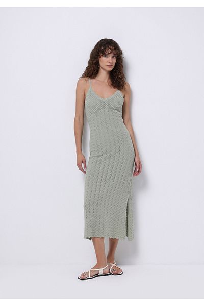 Colin's Slim Fit Straight Women's Green Strap Dress