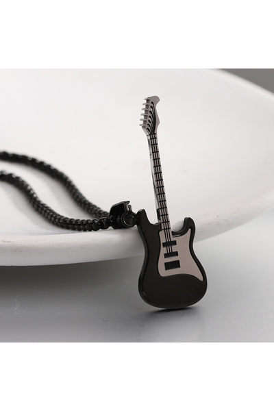 Choice 60cm Black 1 VQYSKO Personalized Electric Guitar Charm Necklace Music ...