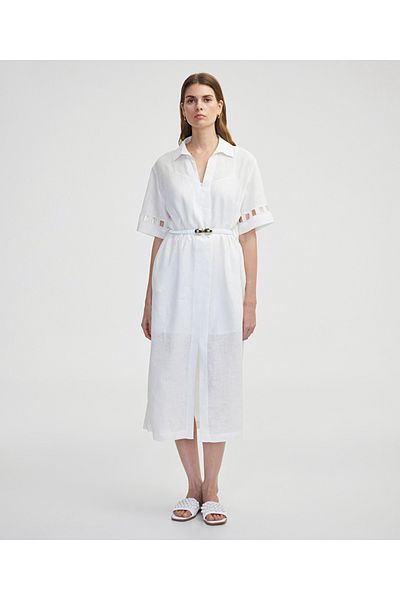 İpekyol Linen Dress with Cutout Details
