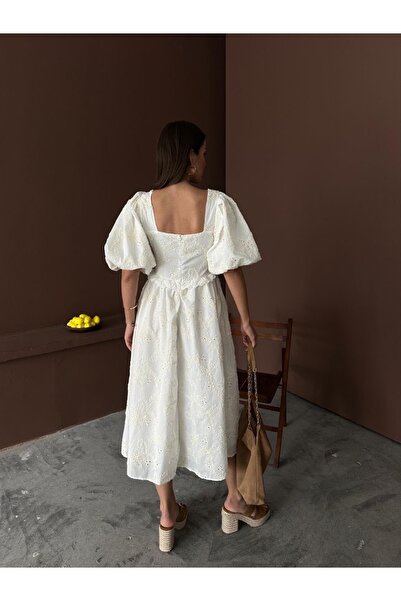 Ekim Store Μακρύ φόρεμα με μανίκια καρπούζι