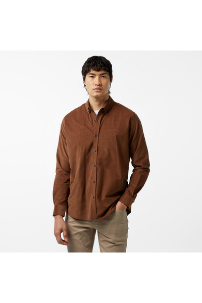 Nautica Erkek Kahverengi Classic Fit Gömlek
