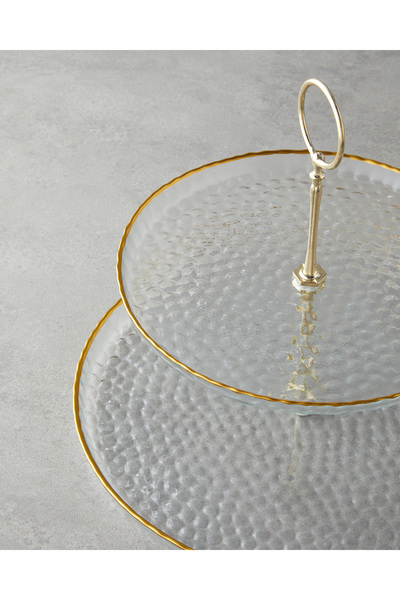 English Home Golden Glow Layered Service 21+28 cm Transparent (08.04.2025)