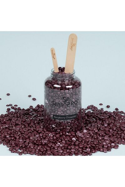 SensoPRO Milano Professional Elastic Hair Removal Wax Raspberry Chocolate, 400g