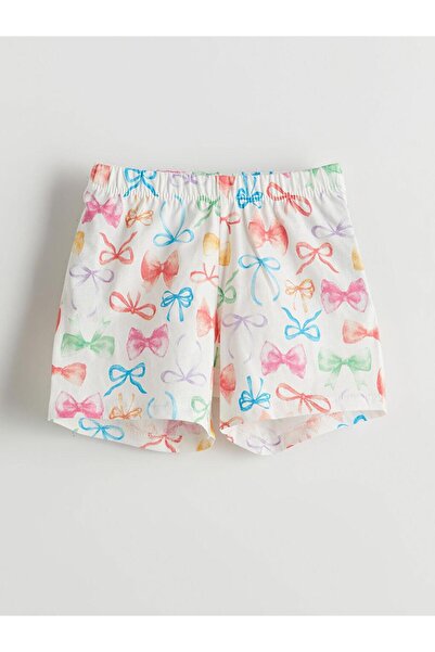 LC Waikiki Girl's Shorts Pajama Set with Ribbon Detail (S5)