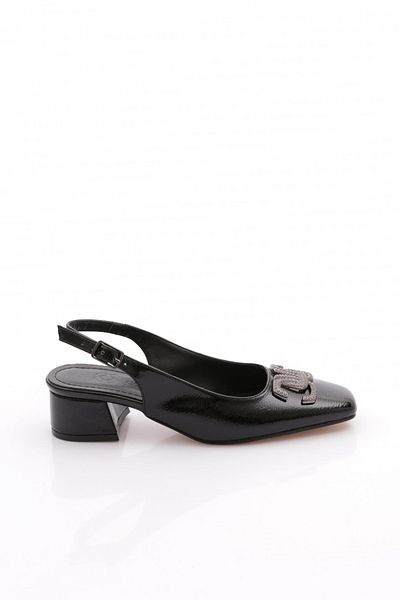 DGN Women's Back Tie Buckle Heeled Shoes 214102621