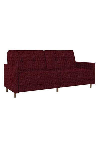 soufa dibaj Nara | 3-Seater Sofa Upholstered In Linen 193x85x86 cm - Burgundy