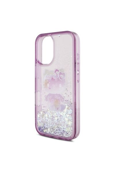 Hello Kitty Case For Iphone 16, Hardcase Liquid Glitter, - Purple