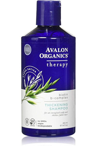 Avalon Organics شامبو مُكثِّف للشعر بمركب البيوتين ب - ١٤ أونصة سائلة