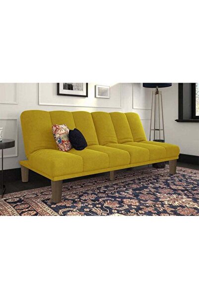 soufa dibaj سوسو | أريكة بثلاثة مقاعد مُنجدة بالمخمل، مقاس ١٨٠×٨٤×٩٤ سم - ذهبي