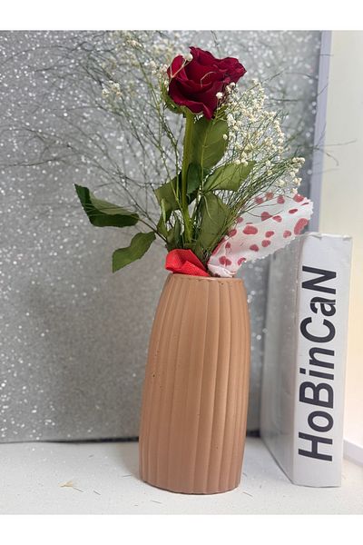 BLANJ Bohemian Scandinavian Style Large Size Vase Striped Scandinavian Vase