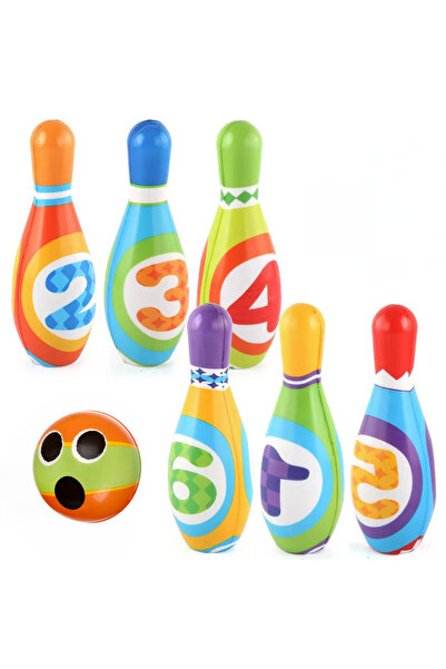 zola Set de 6 popice din spuma, 1 bila, culori pastelate