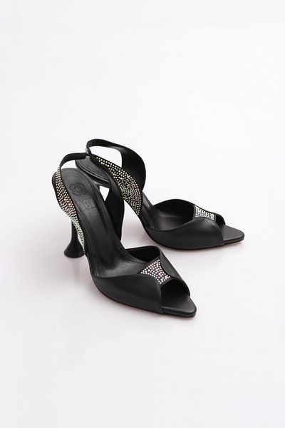 DGN 02 Women's Silver Stone Goblet Heeled Shoes