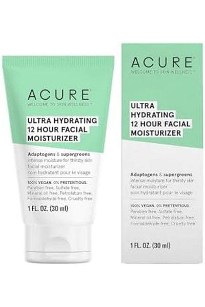 ACURE Ultra Hydrating 12 Hour Moisturizer, 100% Vegan, Intense Moisture for Super Thirsty Skin, Adap