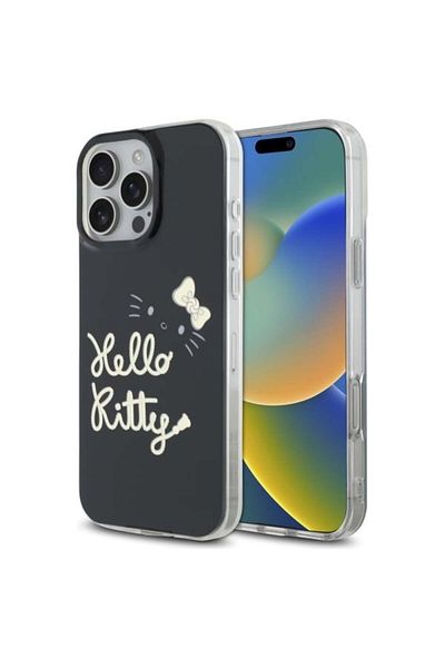 Hello Kitty Case For Iphone 16 Pro Max, Hardcase Iml, - Black