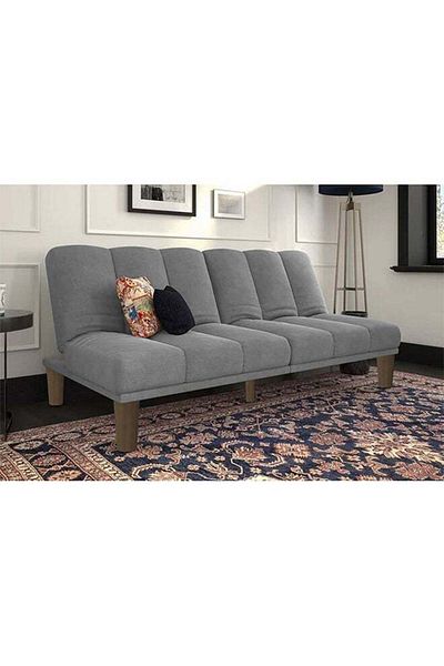soufa dibaj Soso | 3-Seater Sofa Upholstered In Velvet 180x84x94 cm - Grey