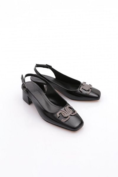 DGN Women's Back Tie Buckle Heeled Shoes 214102621