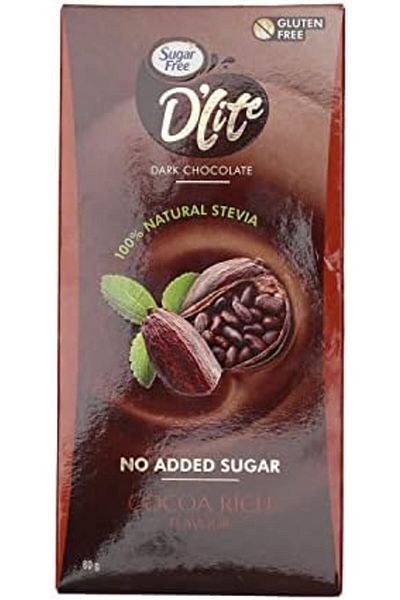 SUGAR FREE D'LITE Cocoa Rich Chocolate Bar 80g