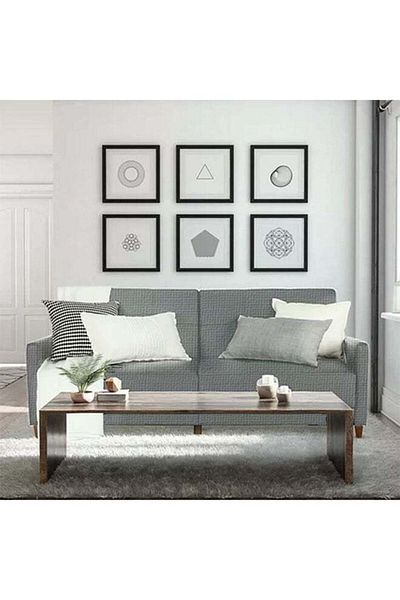 soufa dibaj Odessa | 2-Seater Sofa Upholstered In Velvet 193x85x86 cm - Light Grey