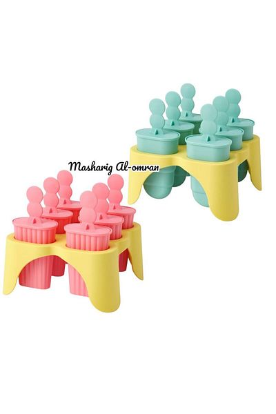 IKEA 6 x 2 pcs Turquoise, Yellow, Pink and Yellow Ice Cream Sticks
