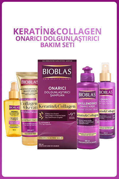 Bioblas Keratin & Collagen Onarıcı Dolgunlaştırıcı Komple Bakım Seti