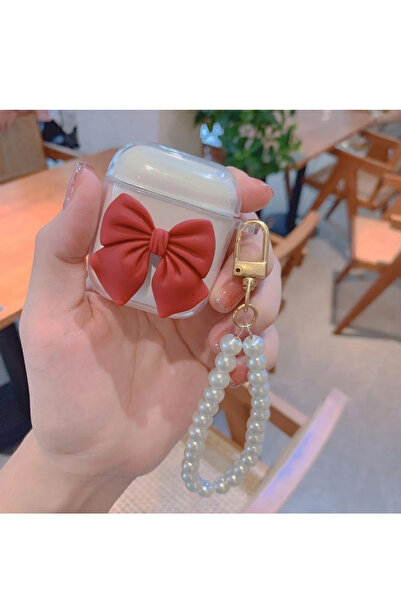 CONOCER AirPods Pro 2. Nesil Uyumlu AirPods Kılıfı 3D Geometrik Kırmızı Kurde...