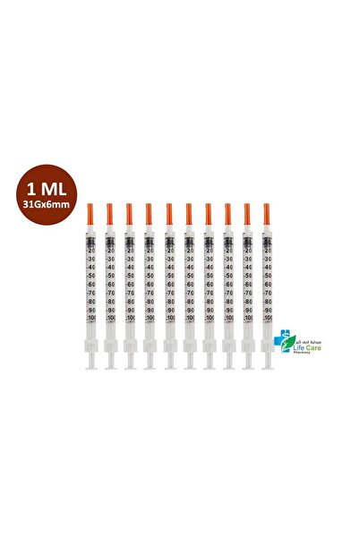 Not Applicable محقنة أنسولين يوروميد 0.5 مل (10 قطع) - 31 جرام × 6 مم