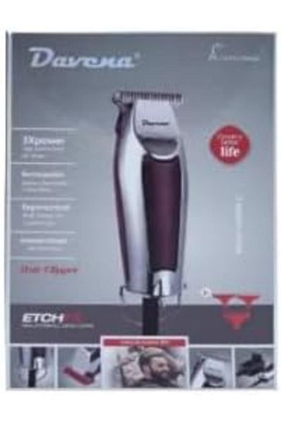 Davina 4-in-1 Hair Trimmer Model DV-268 with 3 Heads, Silver/Red