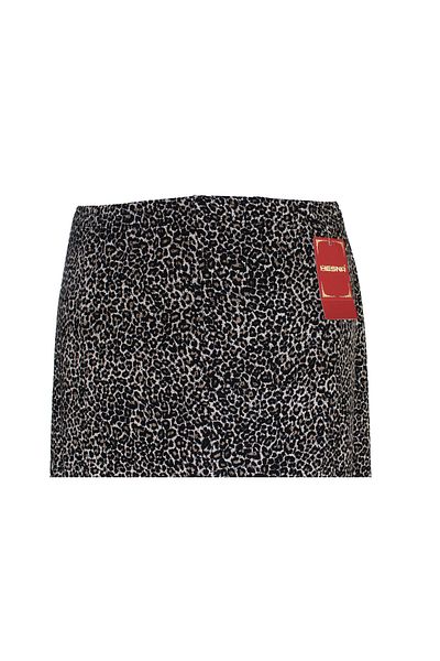 HESNA Women's Betül 8 Piece Elastic Unlined Black Ecem Patterned Skirt