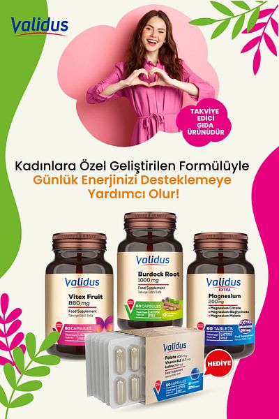 Validus Women's Support Set - Vitex - Burdock Root - Folat Qatrefolic - Magnesium