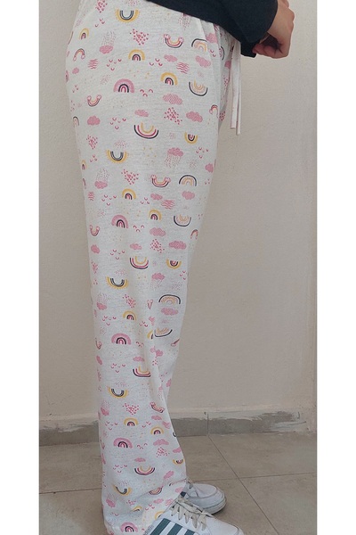 Bahar design Women's Rainbow Pattern Pajama Bottoms