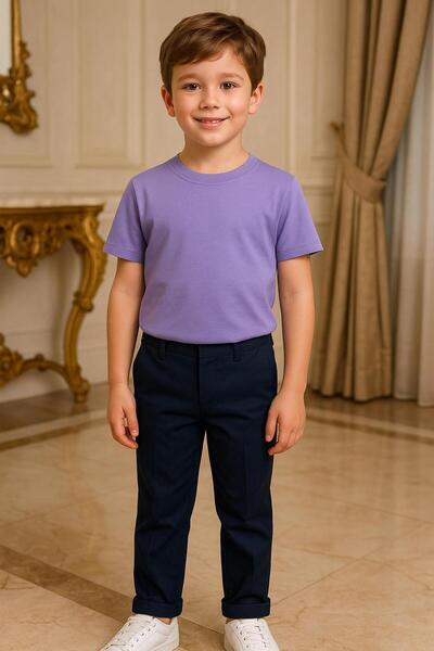 Mcrkids Μπλουζάκι Unisex με κοντό μανίκι σε λιλά χρώμα