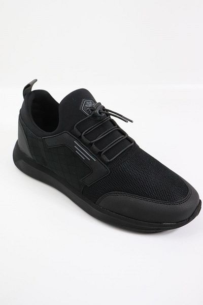 M.P. Casual Lace-Up Men's Sports Shoes Black Sneaker