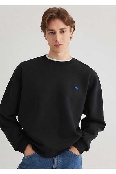 Mavi Černá základní mikina Crew Neck 0s10348-900