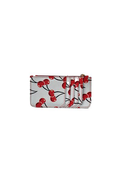 Ecrou Cherry Patterned Card Holder White