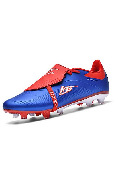 Premiumbrands Ghete de fotbal MBrands 8.7 FG cu crampoane din plastic, albastre, mărimea 36