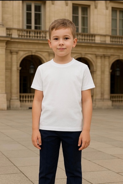 Mcrkids 1-2-3-4 Yaş Unisex Bisiklet Yaka Tişört