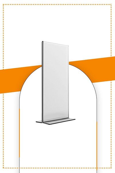 Etias Reklam A7 T Type Vertical 5-Piece Table Top Transparent Plexi Fountain / Brochure Holder