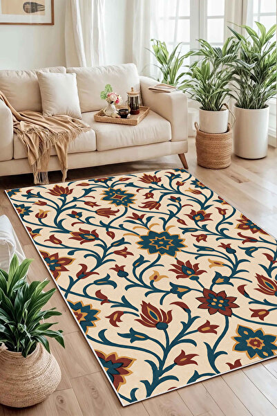 Evimle Makinede yıkanabilir kaymaz taban leke tutmaz mutfak halısı salon halı...