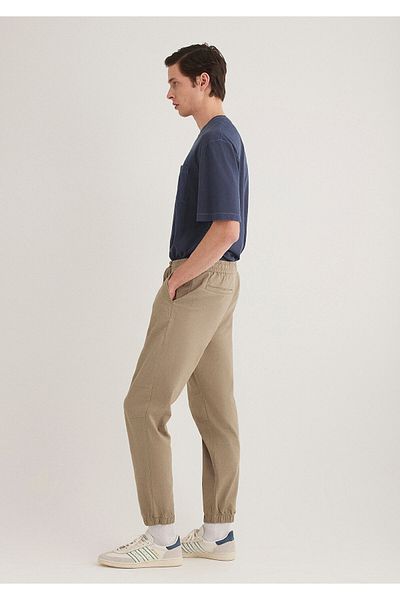 Mavi Μπεζ παντελόνι Jogger με ελαστική μέση 000169 -86749