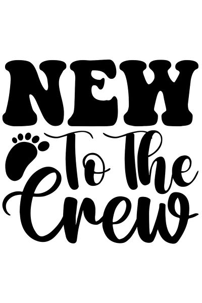 StoryGift Romania Sticker Autocolant 70CM Exterior cu un pas de copil si textul "New to the crew" nou in echipa