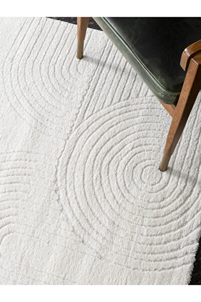 Viviana Home La Passion Iskandinav Salon Halısı Mutfak Halısı Yolluk Beyaz Kr...