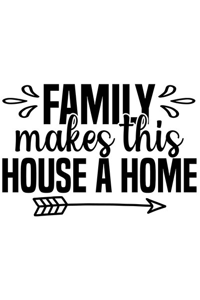 StoryGift Romania Sticker Exterior Cu Mesajul "family Makes This House A Home" - Familia Transforma Aceasta
