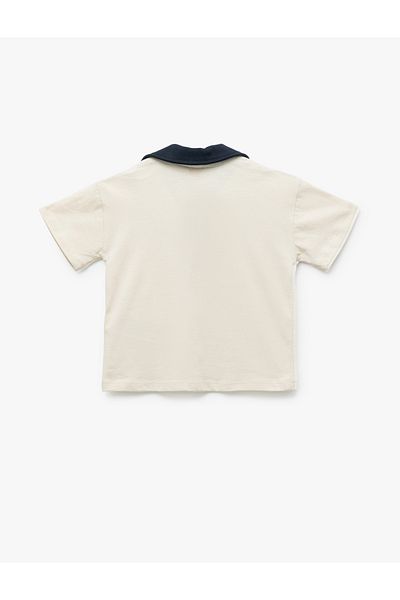 Koton Tricou cu mânecă scurtă cu gât polo din bumbac