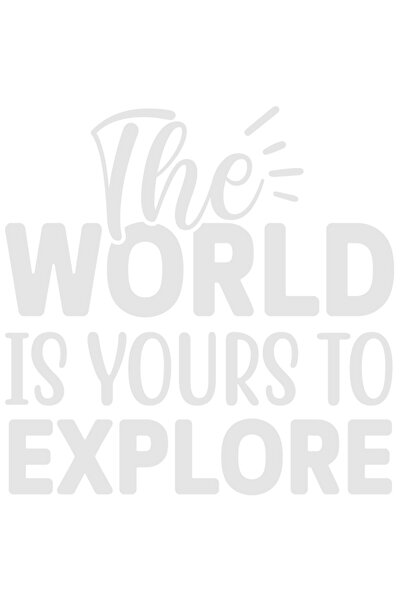 StoryGift Romania Sticker Adeziv 90CM Exterior cu mesajul "The world is yours...