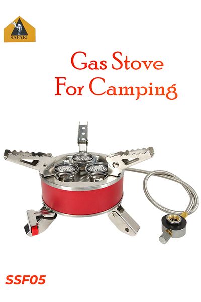 Safari Portable Camping Gas Stove - 3.0KW Power Output, Foldable Design, Piezoelectric Igniter