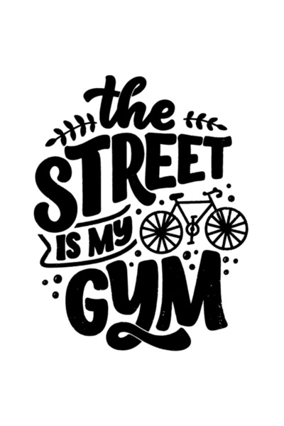 StoryGift Romania Sticker Exterior cu ilustratie afisand o bicicleta si mesaj...