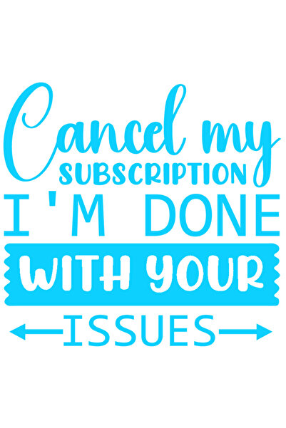 StoryGift Romania Sticker Eticheta 40CM Exterior cu mesajul "Anuleaza-mi abonamentul, sunt satul de problemele t